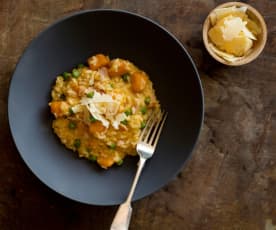 Pumpkin Risotto with Bacon