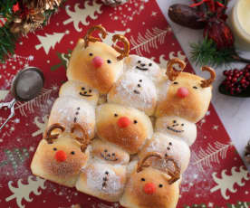 聖誕麋鹿雪人麵包