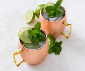 Minted Moscow mule cocktail