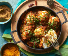 Nadan Mutta (Huevos en salsa de tomate) - India
