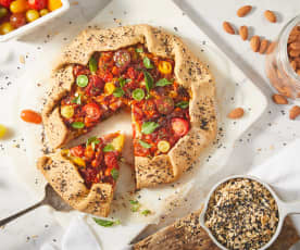 Almond Pulp Galette with Tomatoes