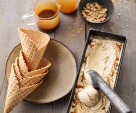 Înghețată de caramel sărat