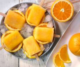 Orangen-Eislutscher