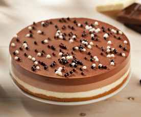 Tarta a los tres chocolates