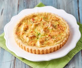 Smoked Salmon and Brie Quiche