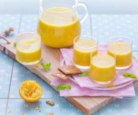 Smoothie menthe, mangue, vanille et citron bergamote