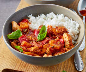 Chicken with Peppers and Rice