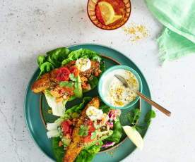 Fish "tacos" with coleslaw (Noni Jenkins)