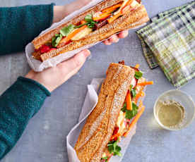 Banh mi au tofu grillé