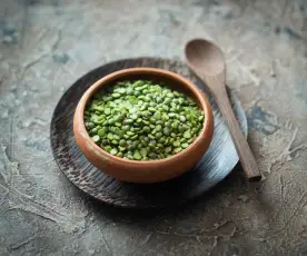Cooking split green peas