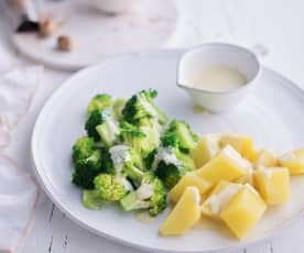 Brokkoli und Kartoffeln mit Gorgonzola-Sauce