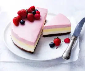 Cheesecake tricolor