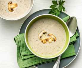 Crema de champiñones