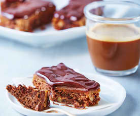 Brownies con toffee y cobertura de chocolate