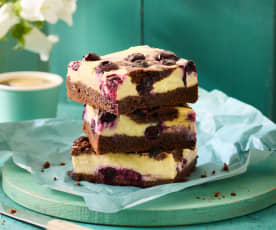 Brownie-Blaubeer-Cheesecake