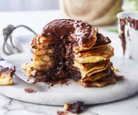 Pancake cœur coulant chocolat