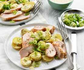 Salade de pommes de terre au poulet