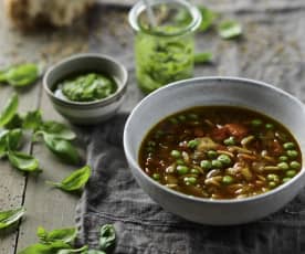 Chunky mixed vegetable soup