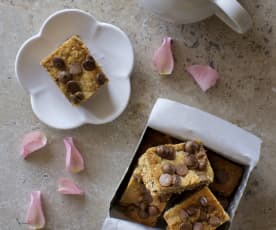 Tranche aux pépites de chocolat et beurre de cacahuète