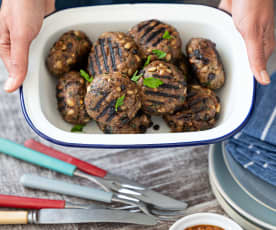 Pine nut and currant rissoles