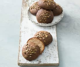 Buckwheat and almond slider buns