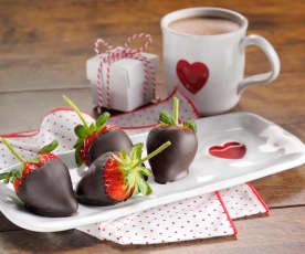 Chocolate Covered Strawberries and Hot Cocoa for Two