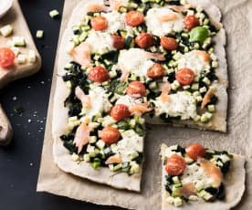 Pizza zucchine e spinaci (senza glutine)