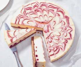 Himbeer-Swirl-Cheesecake