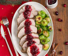 Pierś z indyka z sosem żurawinowym