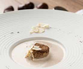 Maronencremesuppe mit Jakobsmuscheln