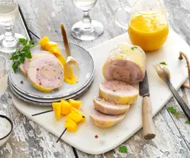 Galantine de poulet au foie gras