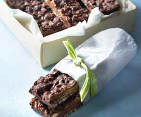 Barritas de chocolate y arroz inflado (sin gluten)