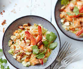 Salade thaïe aux crevettes