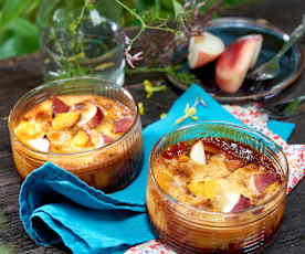 Clafoutis aux nectarines et caramel