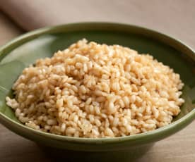 Cocción de arroz integral