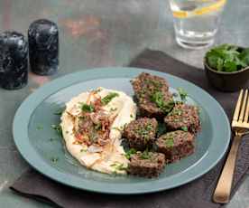 Wegańska kaszanka z czarną soczewicą