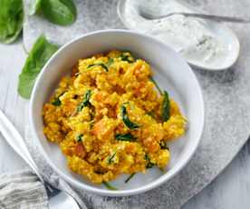 One-Pot-Bulgur mit Kürbis