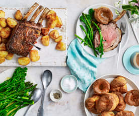 Roast beef with Yorkshires and gravy