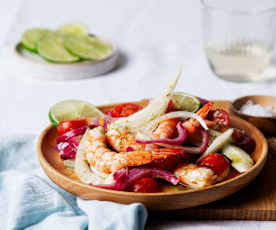 Salade de crevettes à la sicilienne