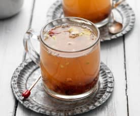 Hot White Wine Punch with Cranberries