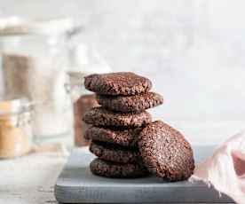 Kakaowo-orzechowe ciastka orkiszowe bez pieczenia