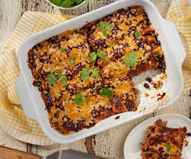 Ancho-Cranberry Turkey Enchiladas
