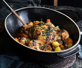 Pollo arrosto con verdure