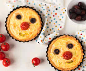 Petites quiches en bonhomme