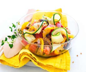 Salade de légumes du soleil au kasha