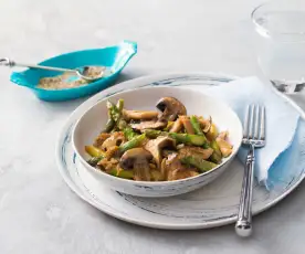 Asparagus and mushroom stir-fry