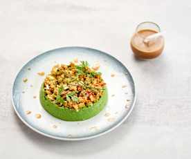 Guacamole de petits pois, tartare de légumes au citron vert (Pascal Favre d'Anne)