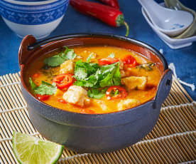 Fragrant Coconut Fish Soup with Sweet Potato
