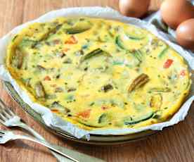 Frittata z resztkami warzyw