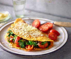 Cheese Omelet with Spinach